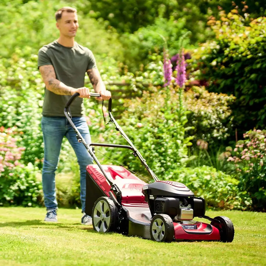 using a Mountfield SP53 Elite lawnmower