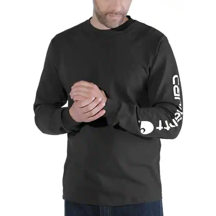 Carhartt EK231 Long Sleeve Logo T-Shirt (Black)