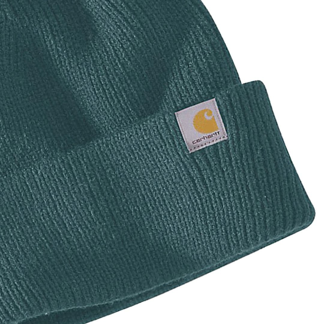 106003-grn-02 Carhartt Womens Knit Pom-Pom Cuffed Beanie