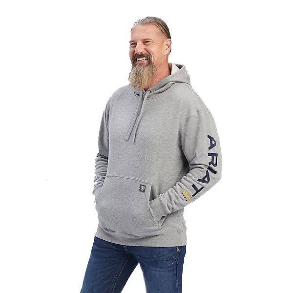 10041627-gry-03 Ariat Rebar Graphic Hoodie Heather Grey