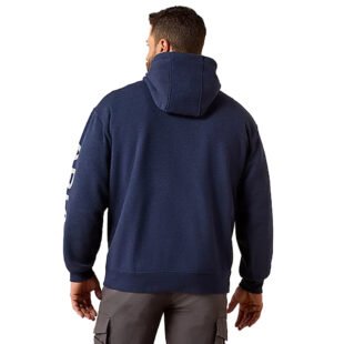 Ariat Rebar Lightweight Logo Hoodie Navy Heather